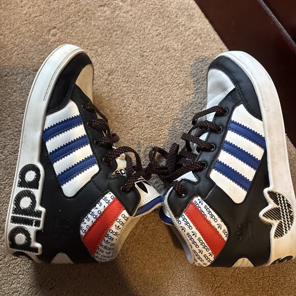 adidas Kids Top Ten RB White Black Size 13 1/2 Kids - Picture 5 of 9